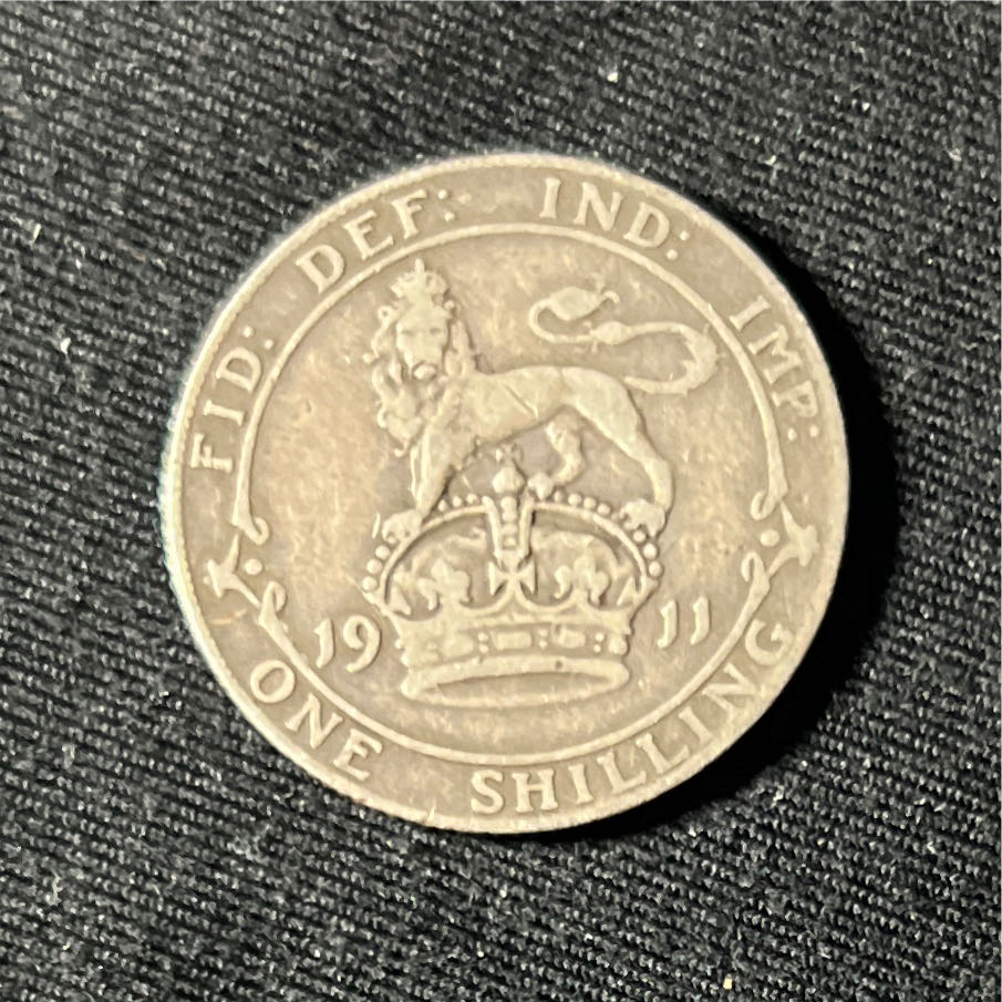 1911 Great Britain 1 Shilling     coin collectible - Main Image 2