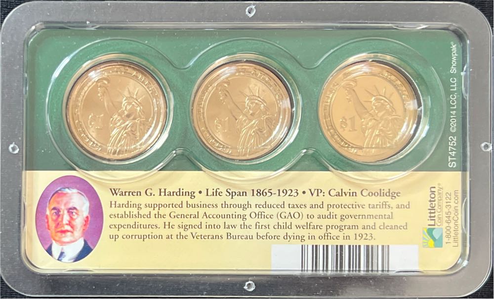 2014 Warren G Harding Presidential Dollar Set  coin collectible - Main Image 2