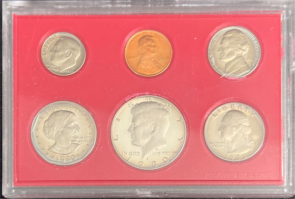 1980 US Mint Proof Coin Set  coin collectible - Main Image 2