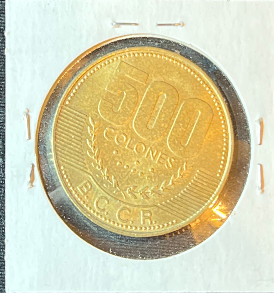 2003 Costa Rica 500 Colones   coin collectible - Main Image 2