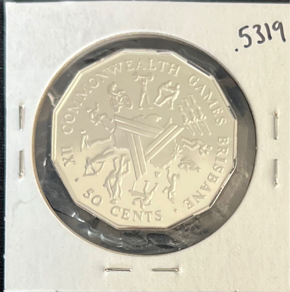 1989 Australia XII Commonwealth Games 50 Cents Silver Coin,Proof  coin collectible - Main Image 2