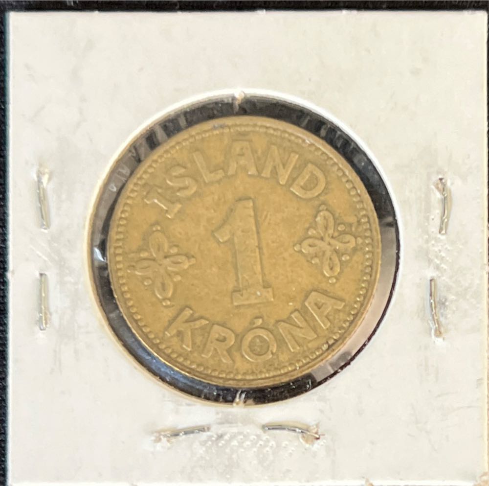 1940 Iceland 1 Krona  coin collectible - Main Image 2