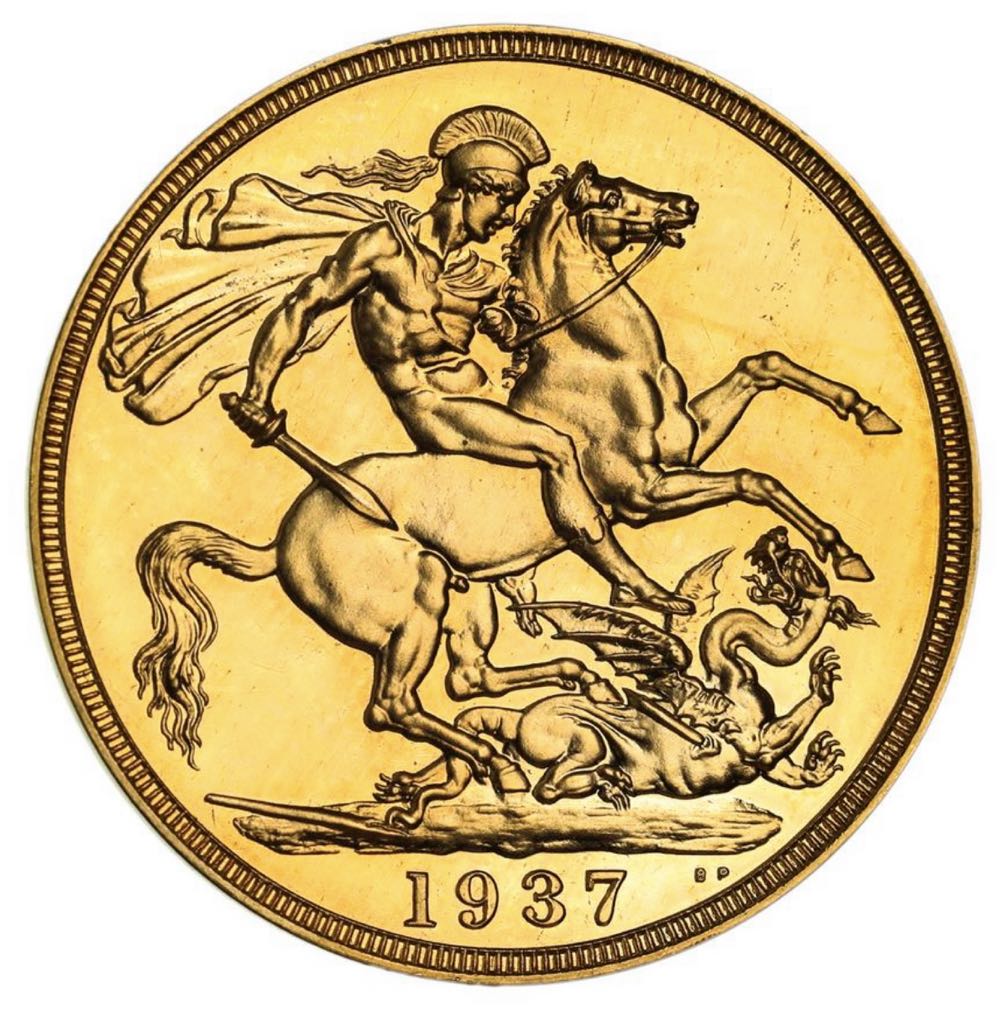 1937 Sovereign 2 Pound UNC  coin collectible - Main Image 2
