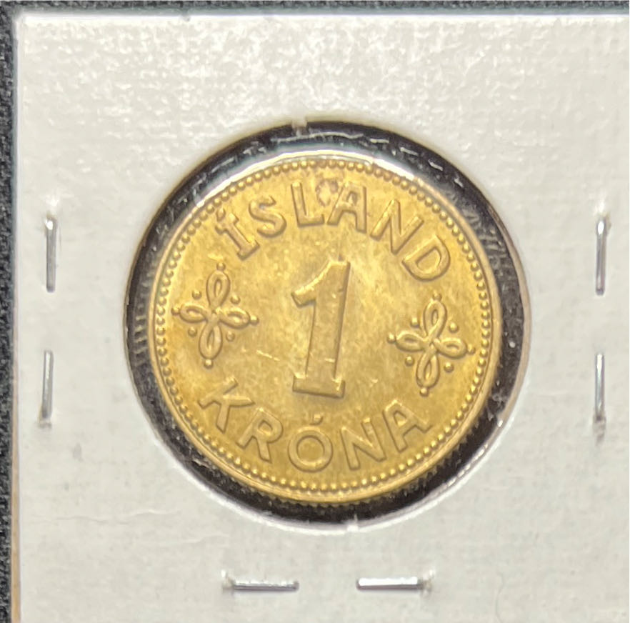 1940 Iceland  1 Krona Coin   coin collectible - Main Image 2