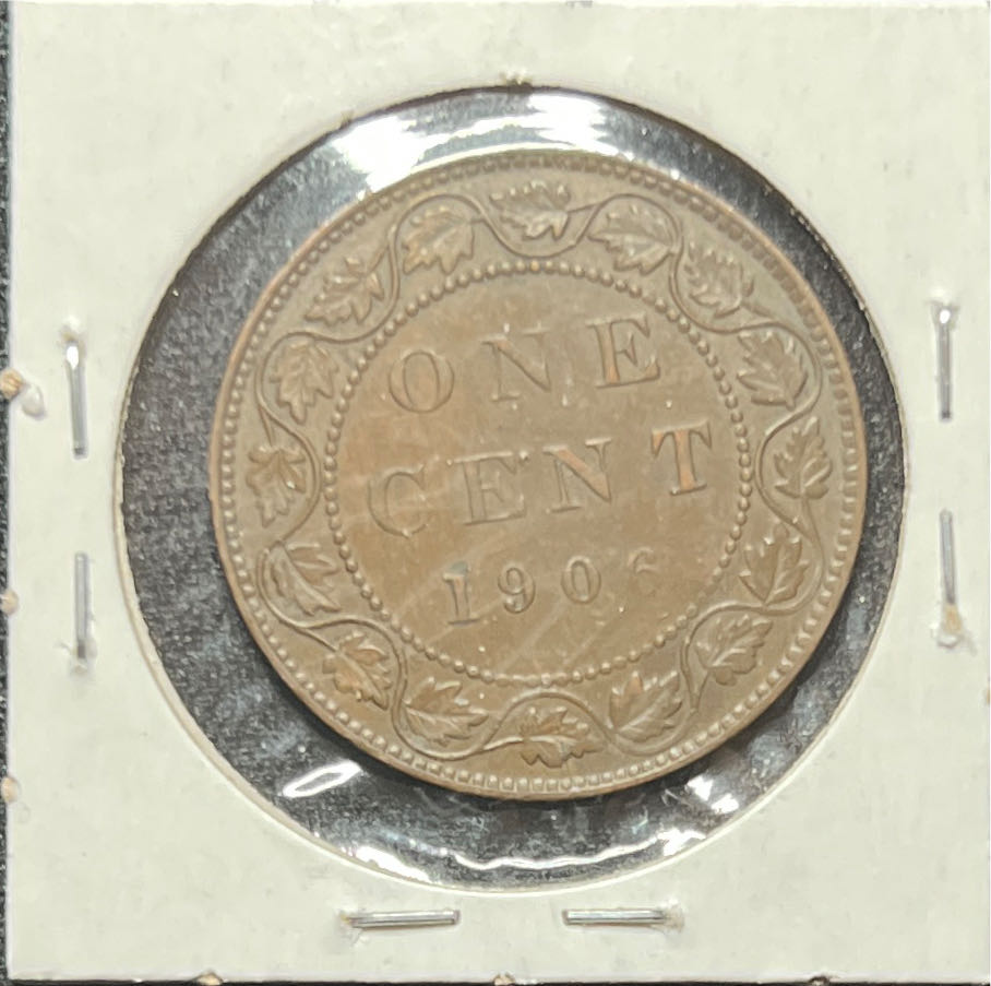 1906 Canada large cent KM 8 XF  coin collectible - Main Image 2
