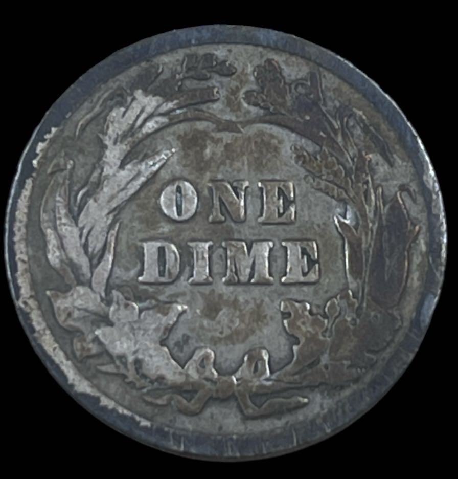1907 Barber Dime  coin collectible - Main Image 2