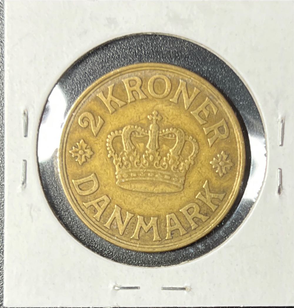 1939 DENMARK 2 KRONER - Rare Type Big Value - Denmark Bin A  coin collectible - Main Image 2
