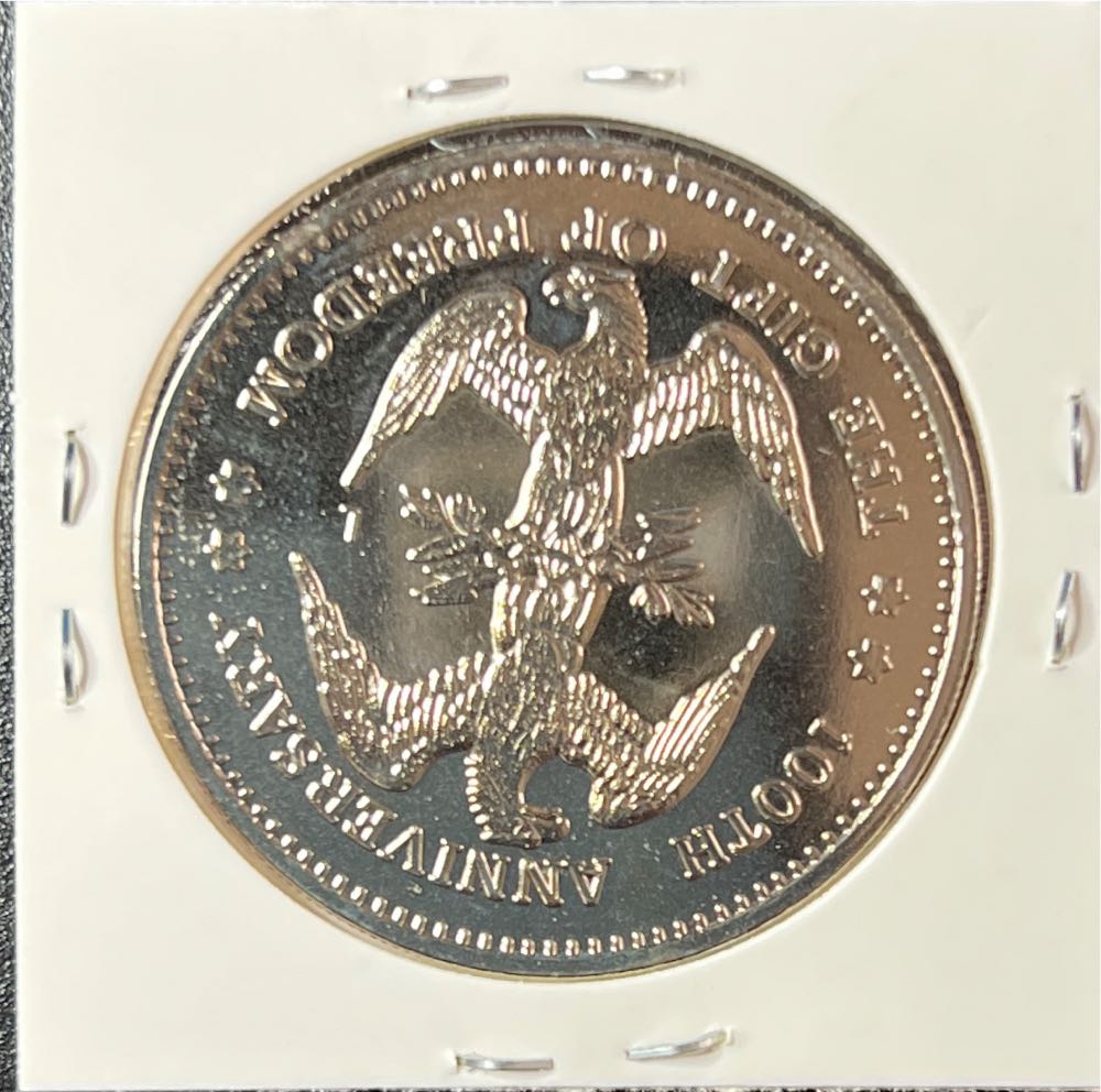 1886-1986 Statue of Liberty Centennial The Gift of Freedom Coin Medal  coin collectible - Main Image 2