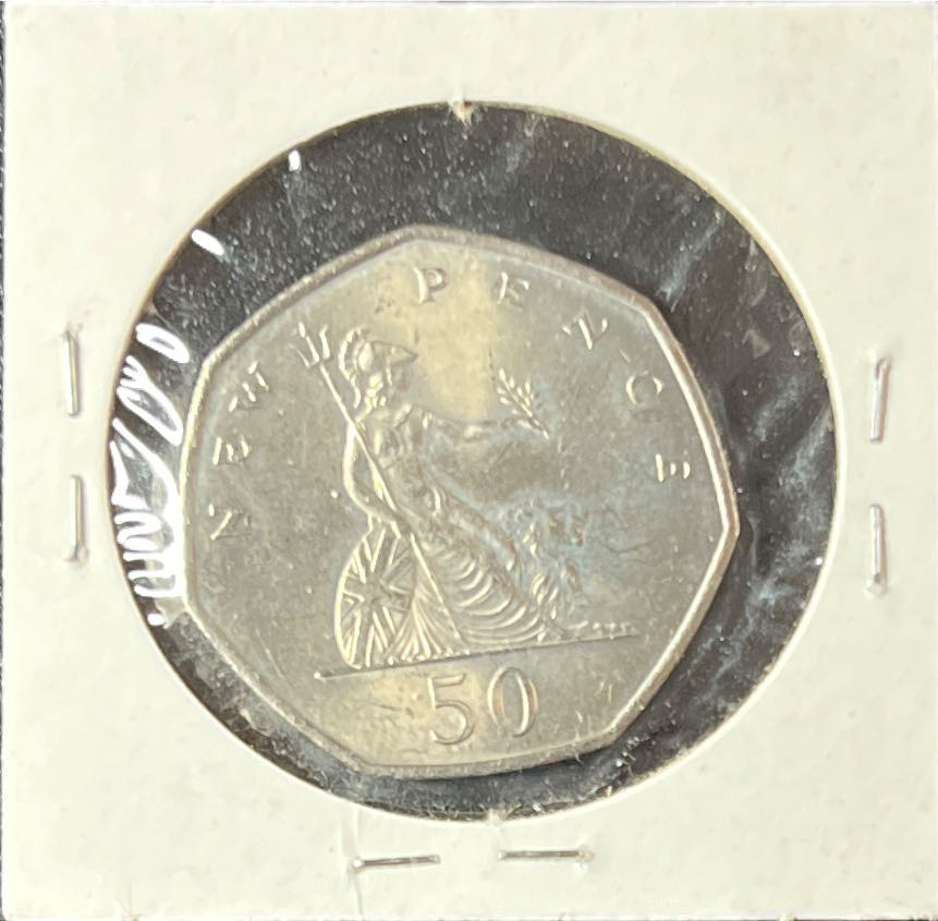 1970 Great Britain 50 New Pence Coin   coin collectible - Main Image 2