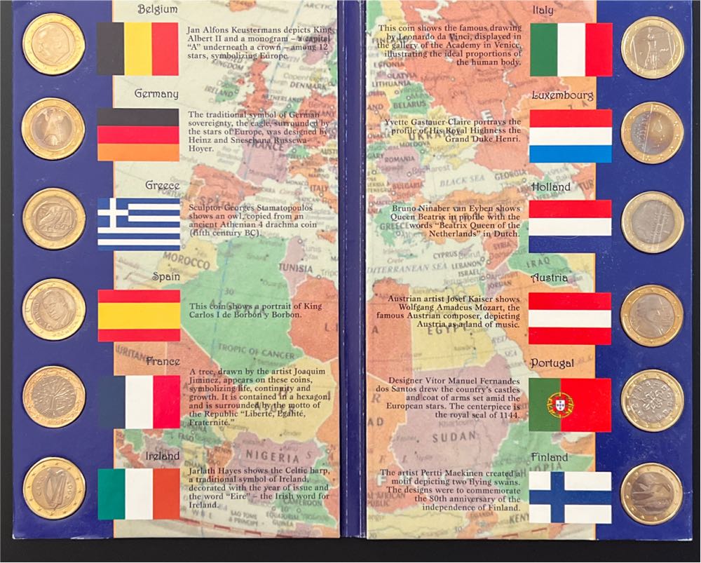 The First Coins Of The European Union- real coins  coin collectible - Main Image 2