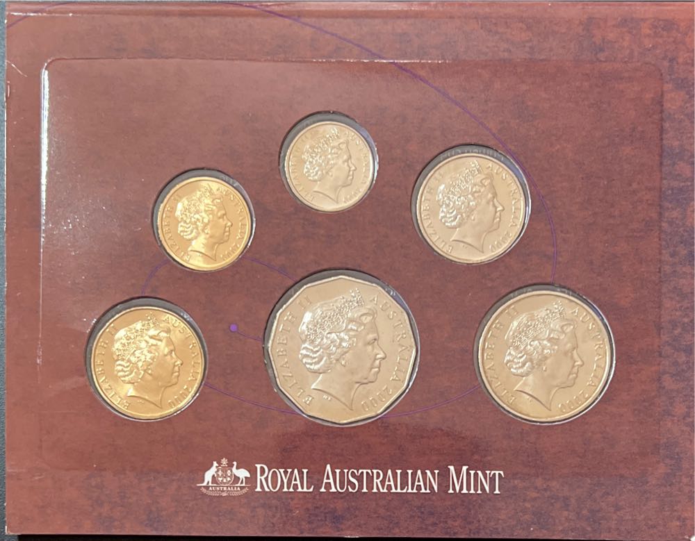 2000 Australian: Mllennium Year Six Unc Set Millennium Mint .. Australia Uncirculated 6 Royal Australian  coin collectible [Barcode 9314688003507] - Main Image 4