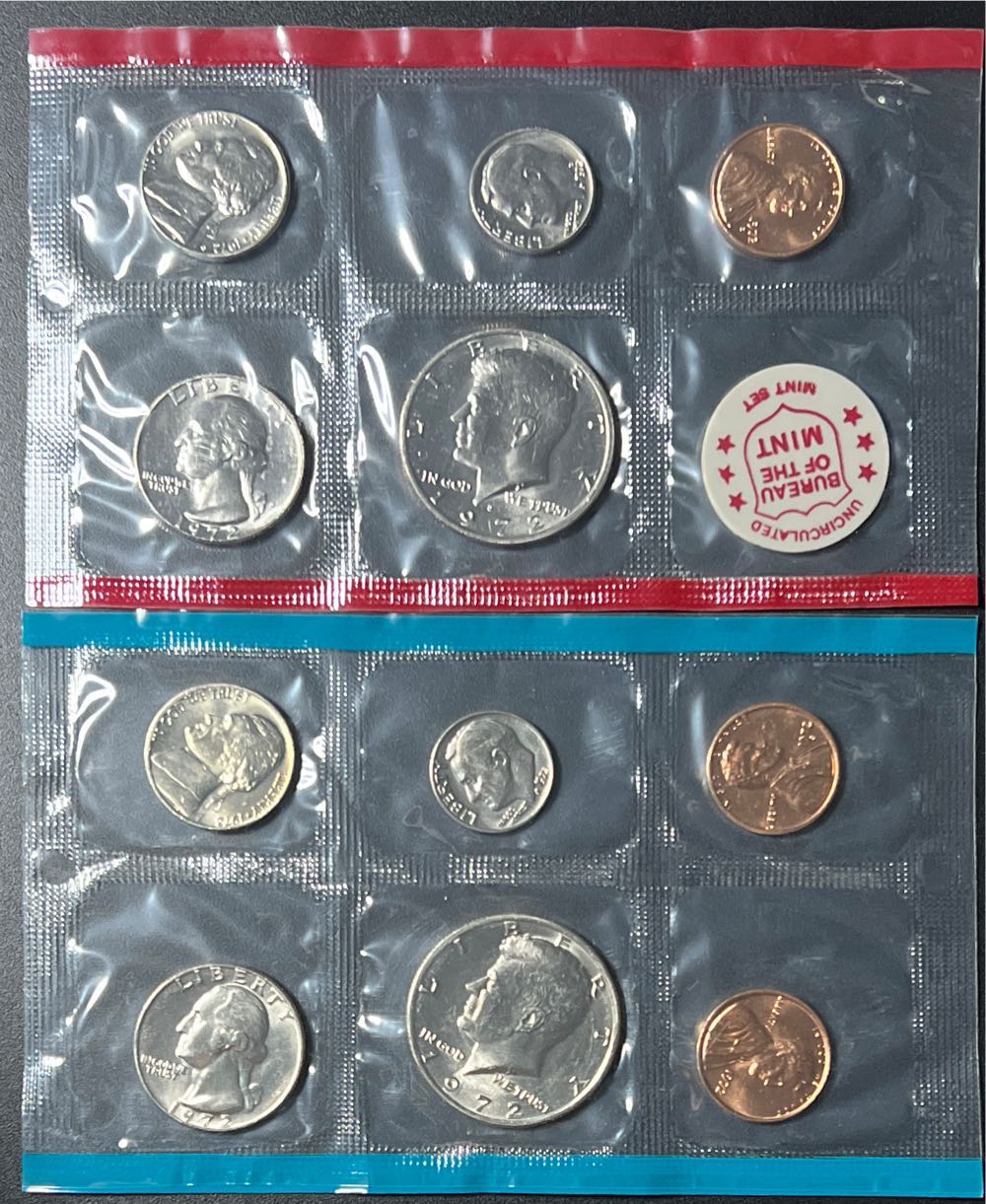 1972 United States of America US Mint UNCIRCULATED COINS Collection   coin collectible - Main Image 2