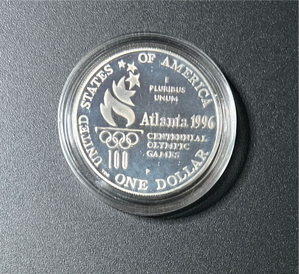 1996 P USA United States XXVI OLYMPICS ATLANTA Rowing Proof Silver $ Coin   coin collectible - Main Image 2