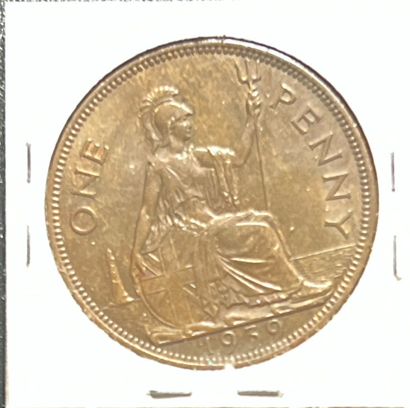 1939 GREAT BRITAIN PENNY  KM 845  coin collectible - Main Image 2
