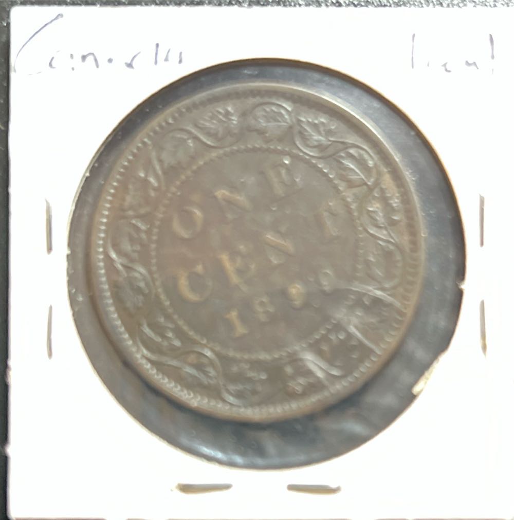 1899 Canada Large Cent Circulated Brown Queen Victoria Penny  coin collectible - Main Image 2