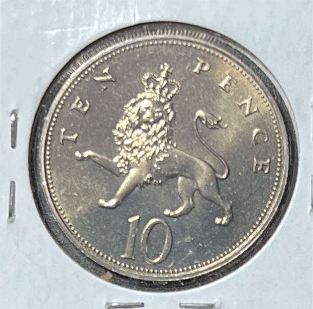 1984 GREAT BRITAIN 10 PENCE BU  coin collectible - Main Image 2