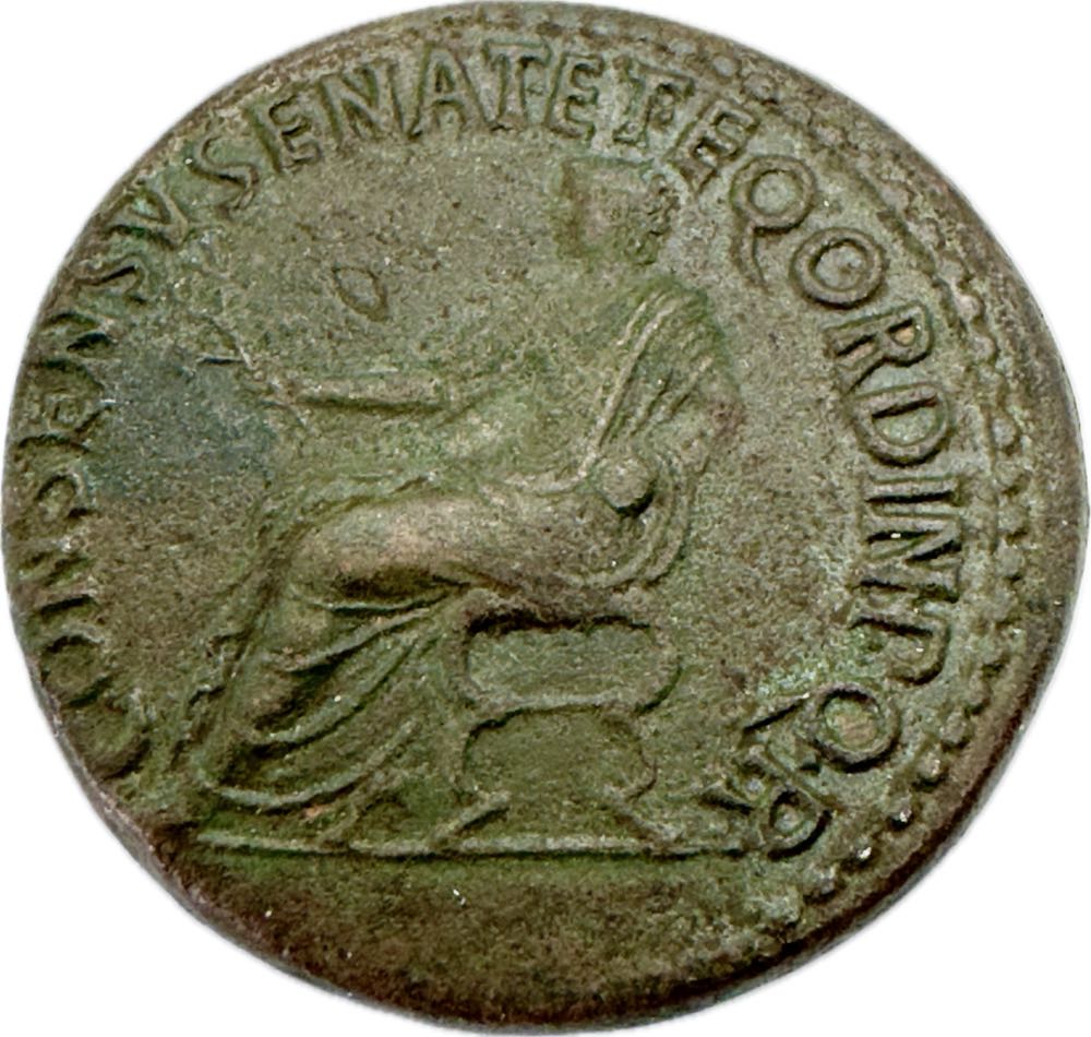 RÖMISCHES KAISERREICH. Divus Augustus z.Z. Caligula 37-41. AE-Dupondius 29mm (37/41) 15,99g  coin collectible - Main Image 2