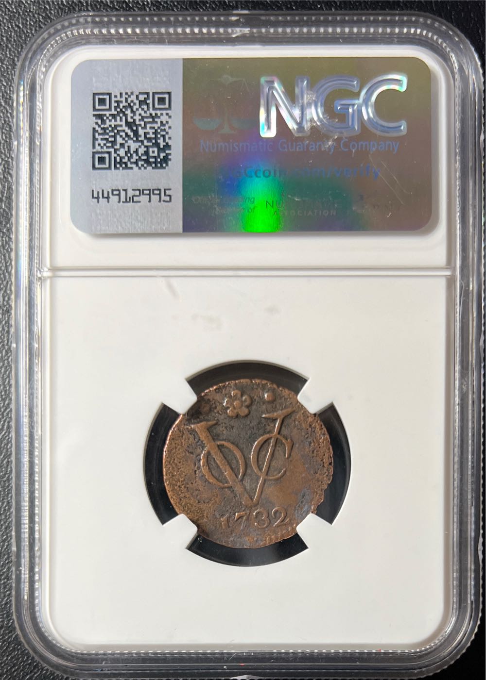 VOC N.E. Indies Duit New York Penny NGC Genuine Coin  coin collectible - Main Image 2