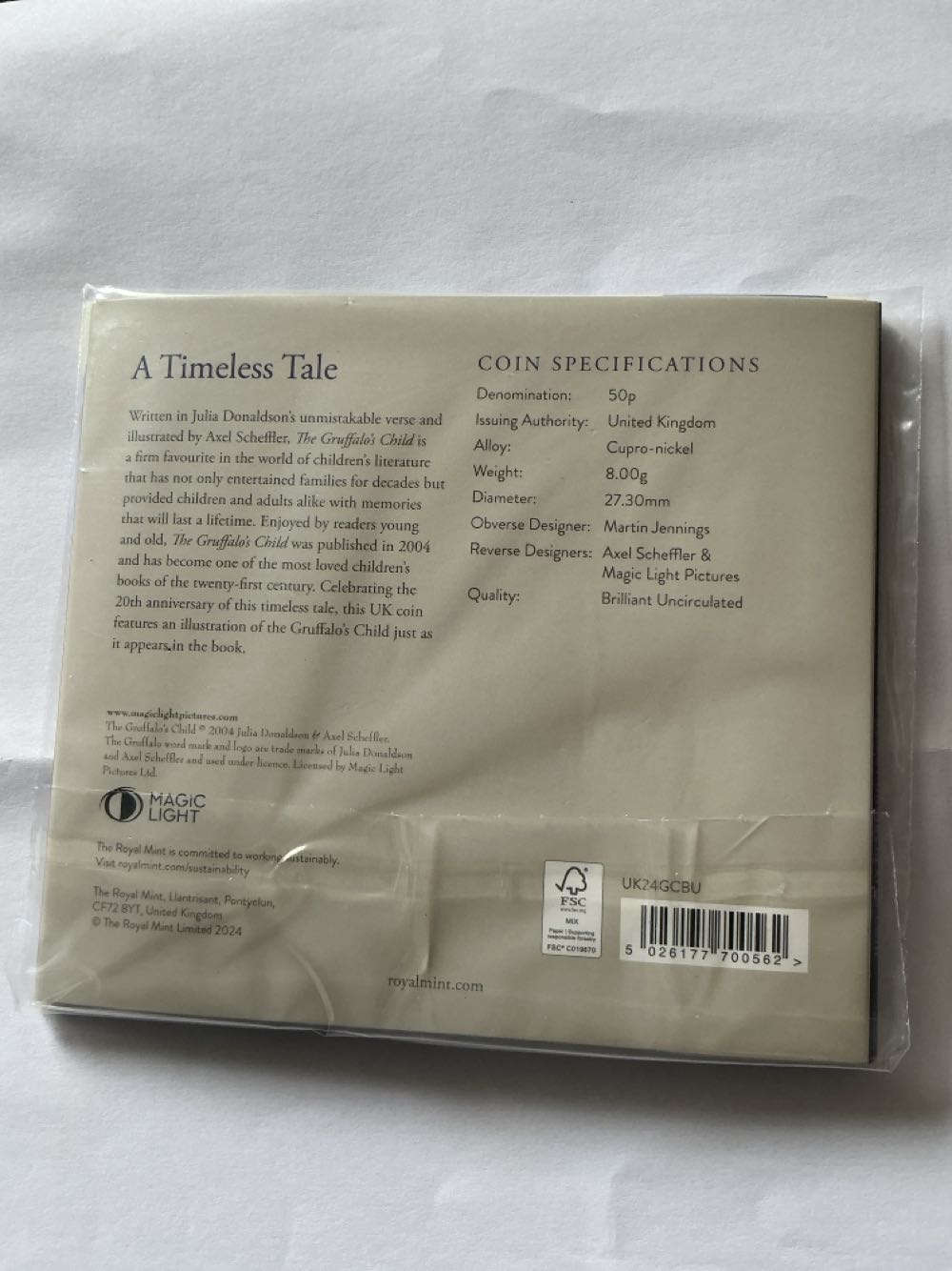 The. Gruffalo’s Child  coin collectible [Barcode 5026177700562] - Main Image 2