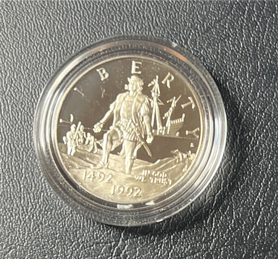 1992-S DCAM Proof COLUMBUS VOYAGE Commemorative Half Dollar 500TH ANNIVERSARY  coin collectible - Main Image 2