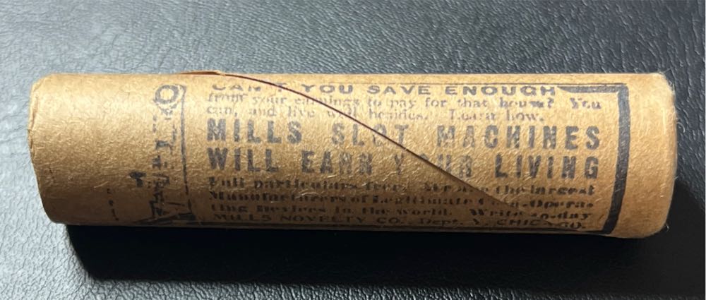 Original Covered End Mills Novelty Co. Mixed Lincoln Wheat Cent Roll 1c 50  coin collectible - Main Image 2