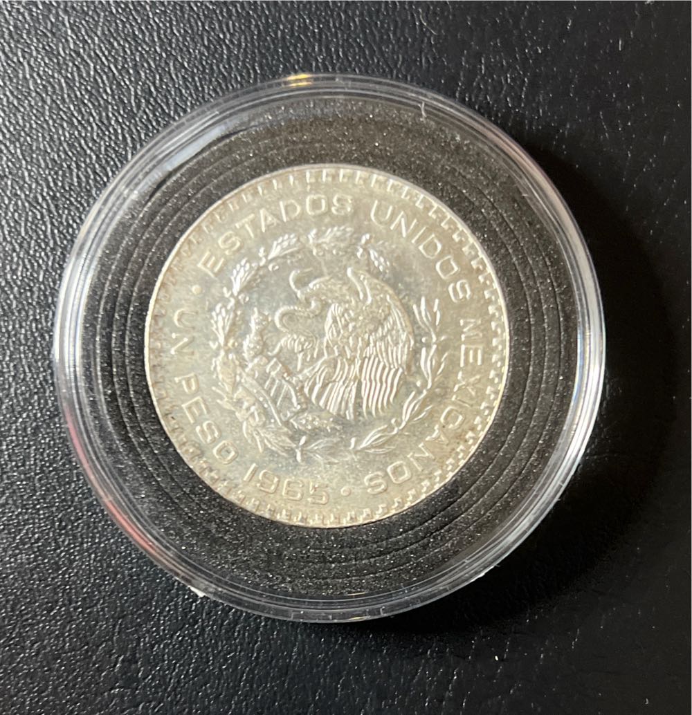 1965 Mexican Un Peso, Key Date  coin collectible - Main Image 2