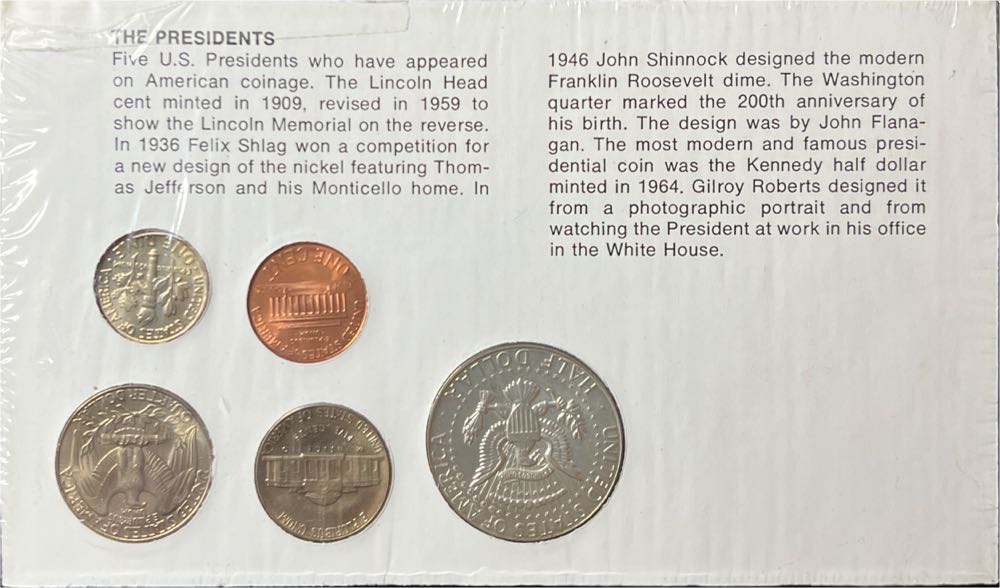 1965-1993 The American Series The Presidents Set of 5 Collectible Coins   coin collectible - Main Image 2