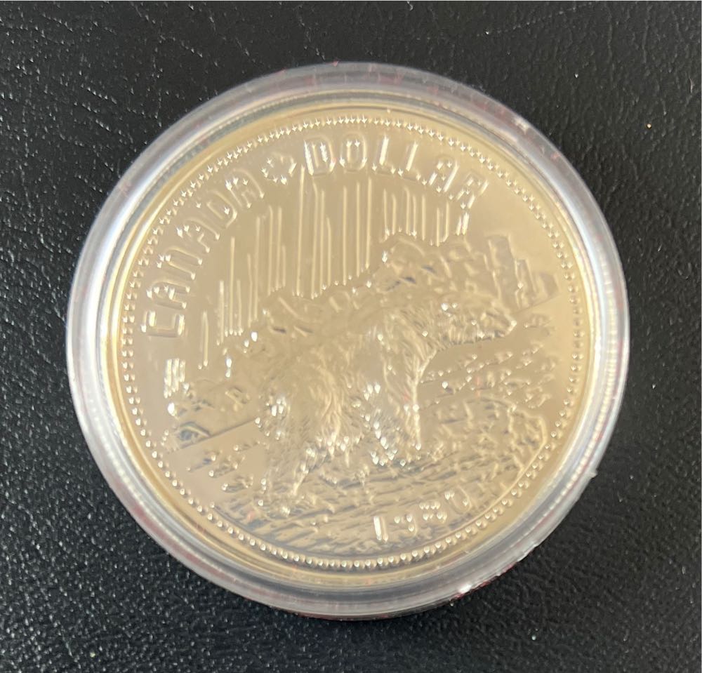 1980 Canada Silver Dollar Coin with Polar Bear - Boxed - Royal Canadian Mint  coin collectible - Main Image 2