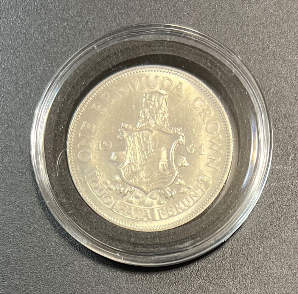 1964 Bermuda One Crown Silver Coin   coin collectible - Main Image 2