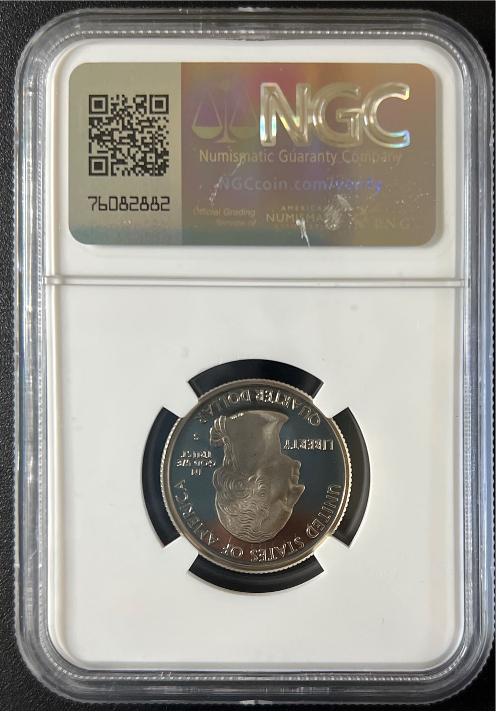 2000-S Proof State Quarter, Massachusetts,  PF69 Ultra Cameo, Patriotic Label  coin collectible - Main Image 2