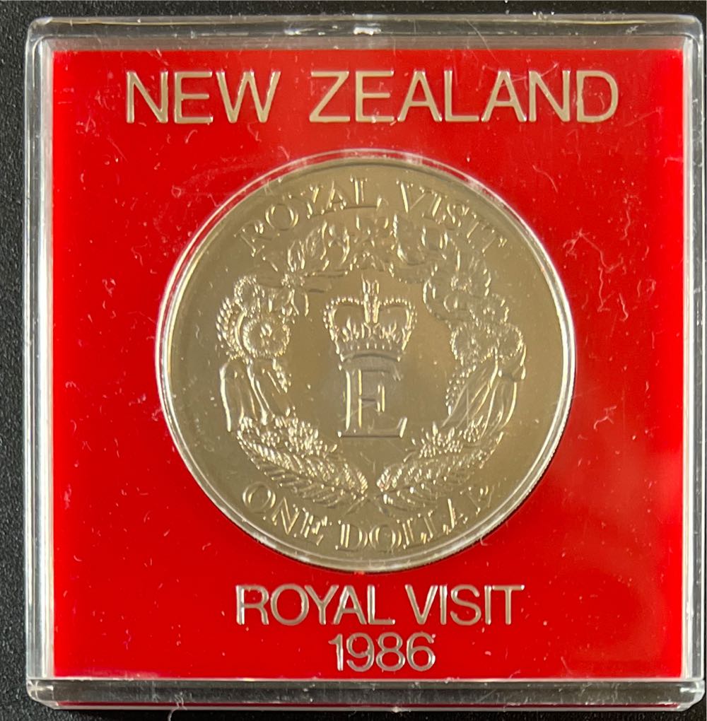 1986 New Zealand Royal Visit $1 Commemorative Coin  coin collectible - Main Image 2