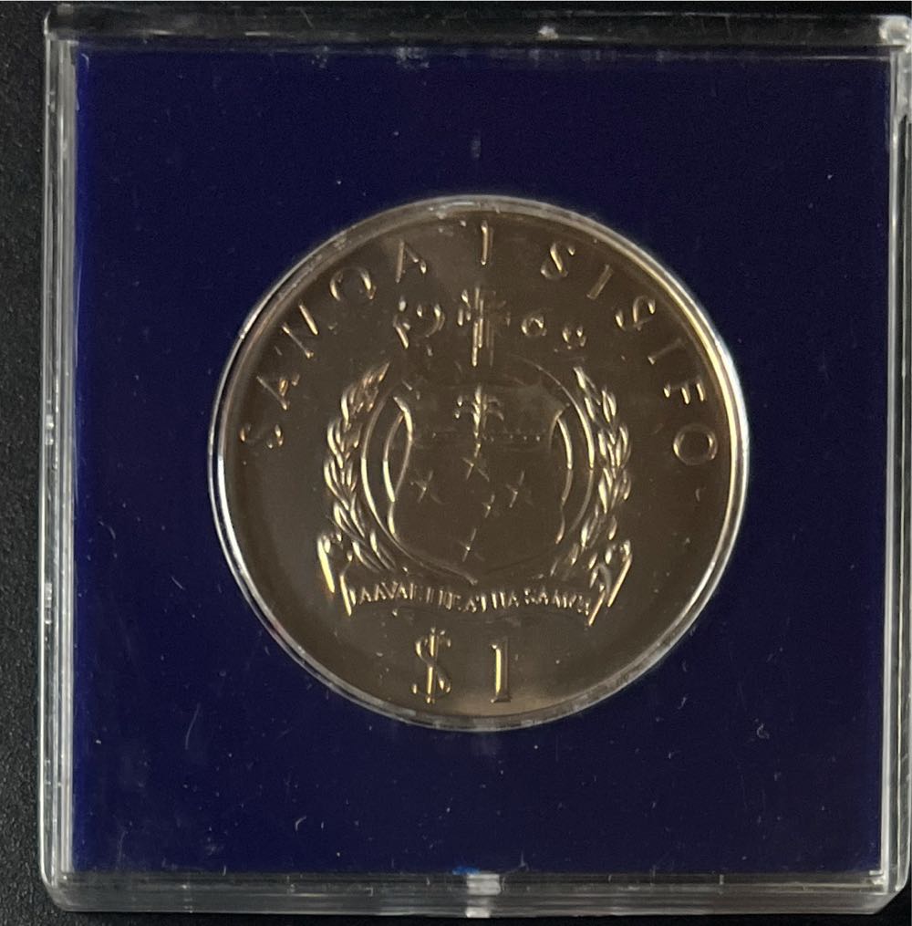 1969 -WESTERN SAMOA ROBERT LOUIS STEVENSON COMMEMORATIVE TALA IN CASE  coin collectible - Main Image 2