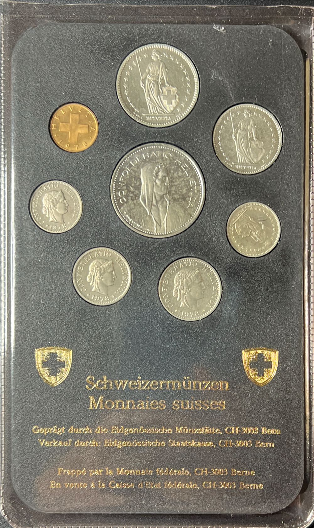 Schweizermünzen / Monnaies suisses / Monete svizzere / Swiss Coins (Proof, 1979), Coin Set from Switzerland  coin collectible - Main Image 2