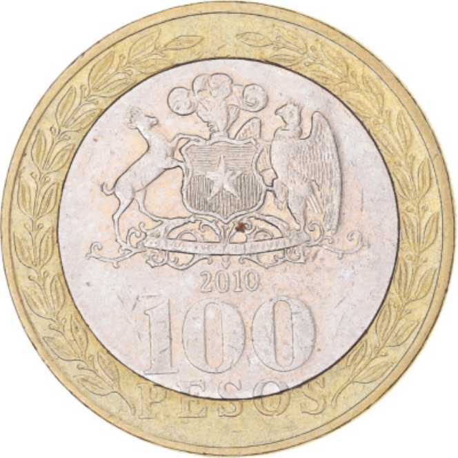Chile (2010) - 100 Pesos [$]  coin collectible - Main Image 1