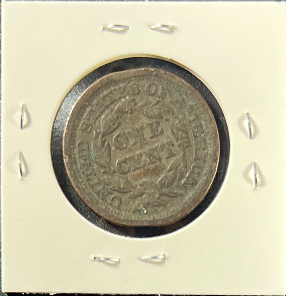 1849 Braided Hair Large Cent   coin collectible - Main Image 2