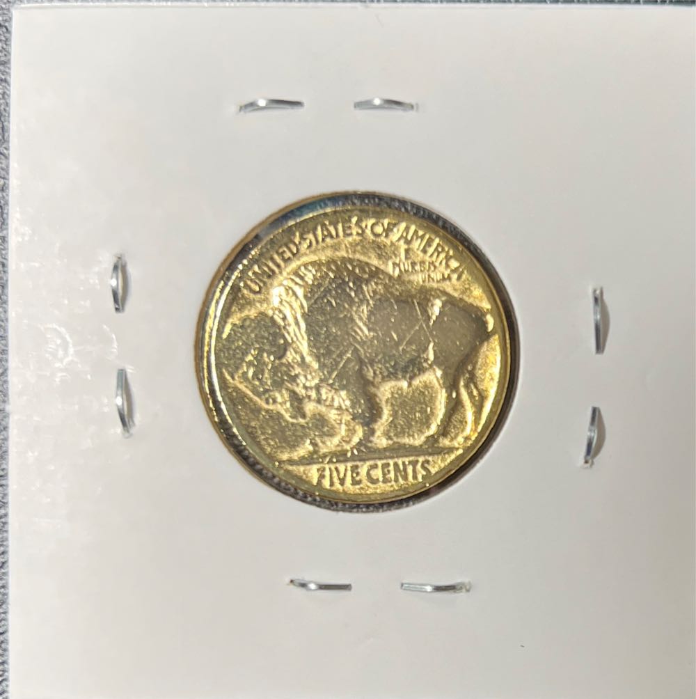 Gold Plated Buffalo Nickel • No Date  coin collectible - Main Image 2