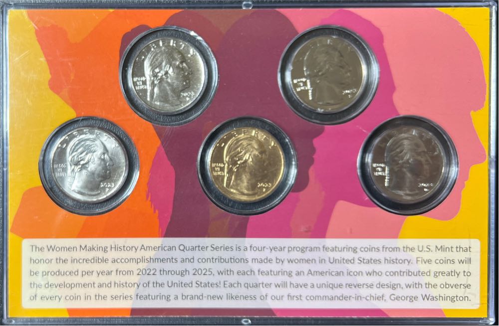 2023 Women Making History 5pc Set - Bessie Coleman Quarter #6  coin collectible - Main Image 2