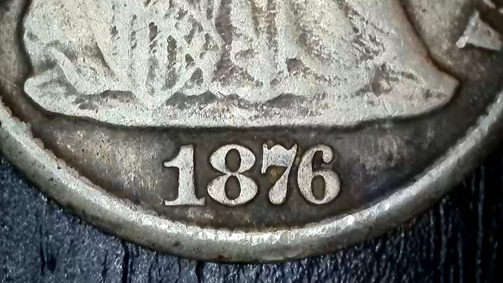 1876-CC Seated Liberty Dime  coin collectible - Main Image 3