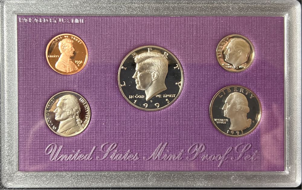 1991 US Mint Proof Set  coin collectible - Main Image 2
