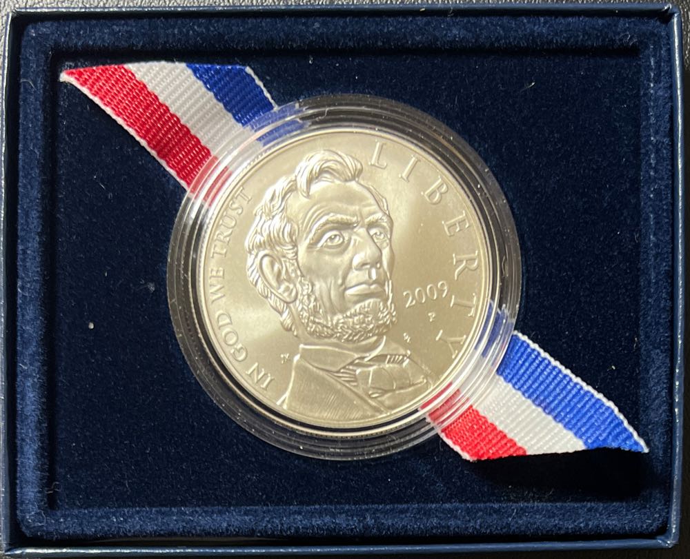 2009-P Abraham Lincoln Proof Silver Dollar US Mint Commemorative $1 COA OGP  coin collectible - Main Image 2