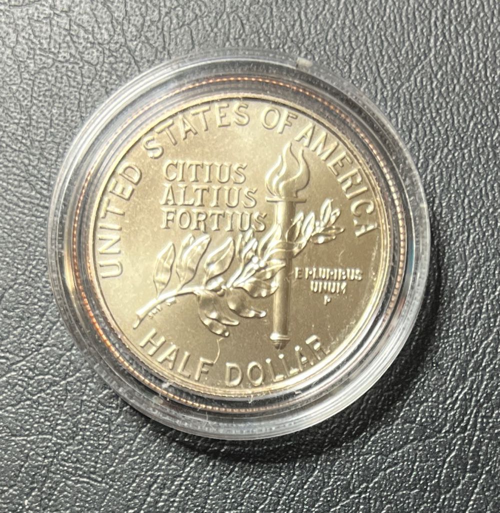 1992-P Mint State Gymnastics Modern Commemorative Half Dollar .50C -COINGIANTS-  coin collectible - Main Image 2