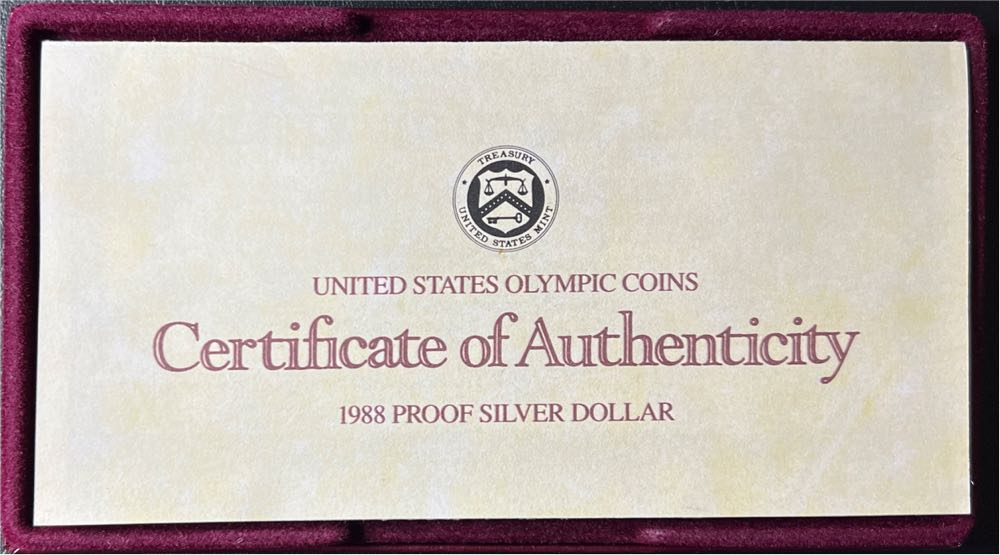 1988 US Mint Olympic Coin  coin collectible - Main Image 4