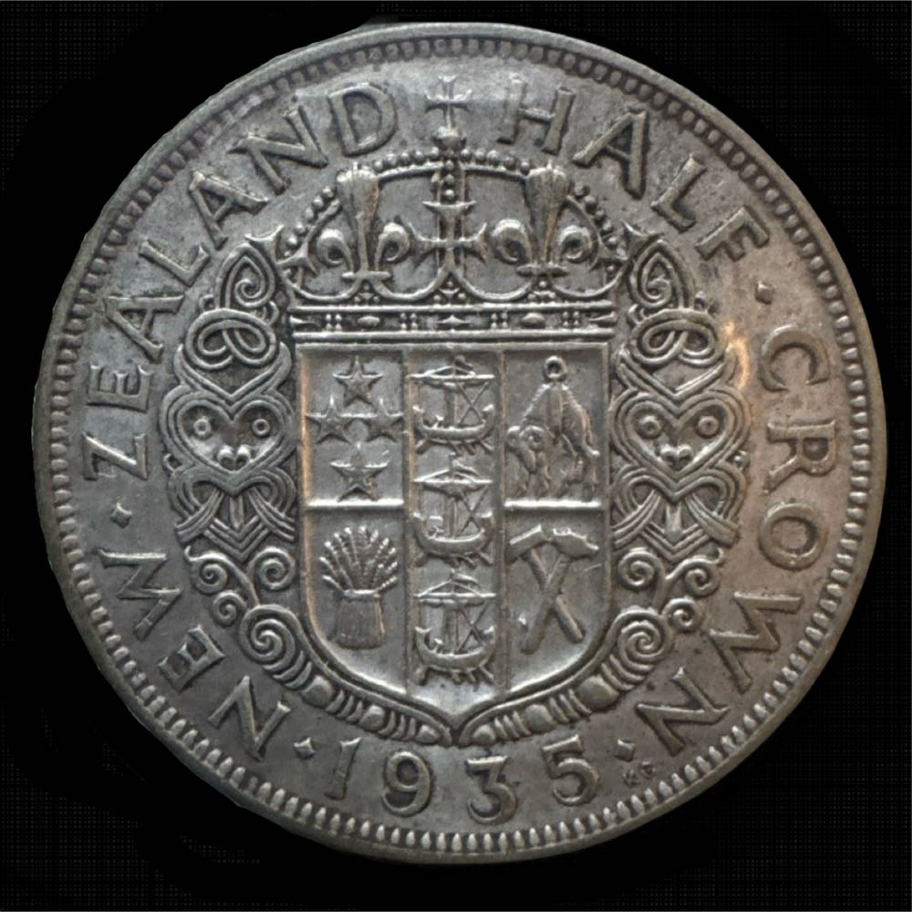 1935 New Zealand Half Crown  coin collectible - Main Image 3