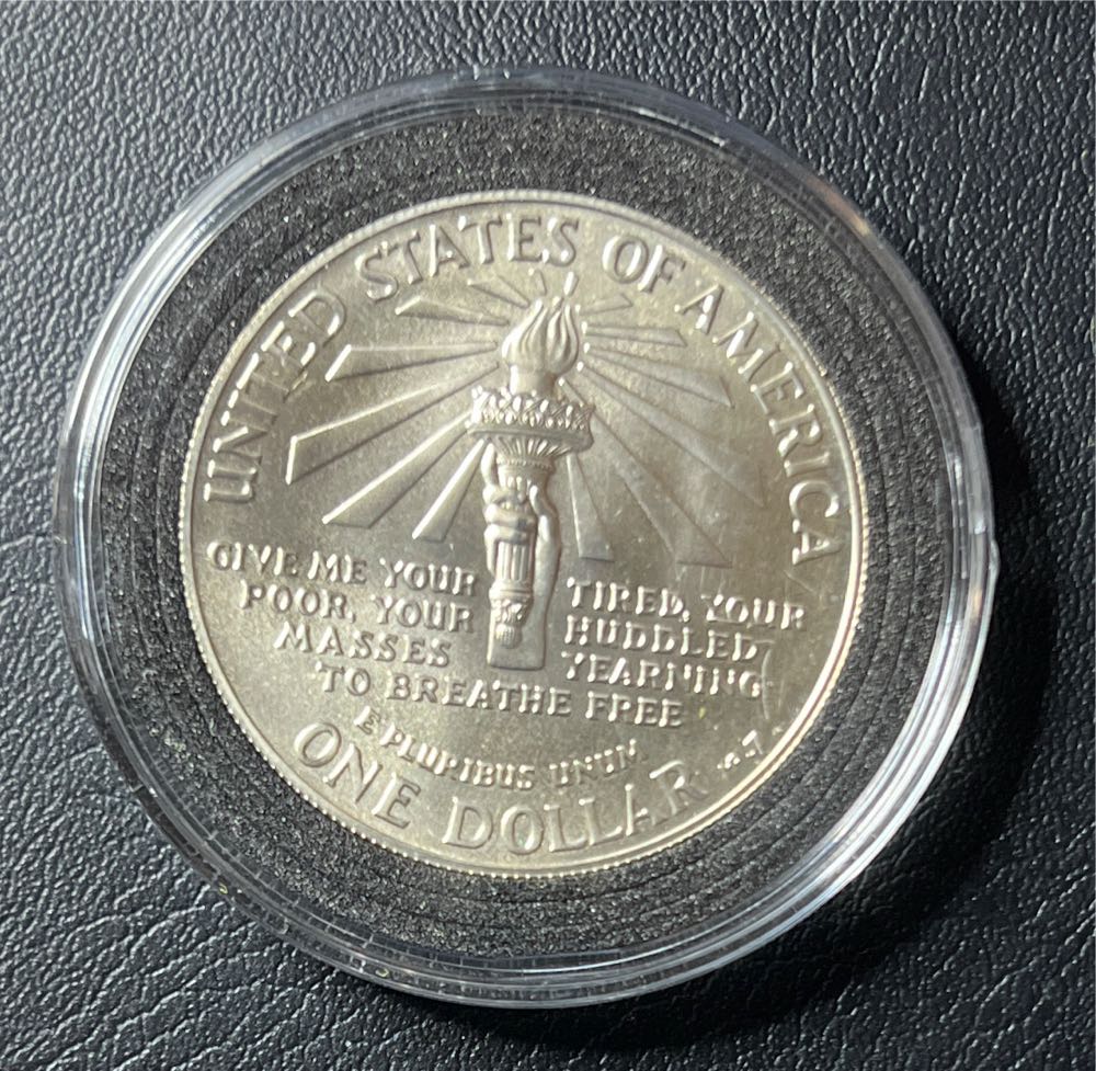 1986 S UNITED STATES Ellis Island Statue Liberty Proof Silver Dollar Coin  coin collectible - Main Image 2