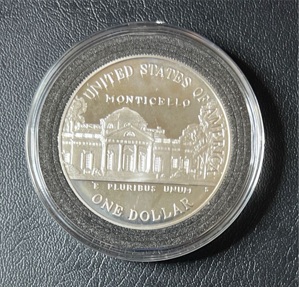 1993-S Jefferson Architect of Democracy Commemorative Silver Dollar Coin   coin collectible - Main Image 2