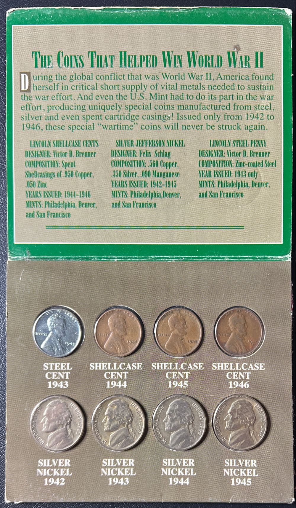 1996 World War II Obsolete Coin Collection  coin collectible - Main Image 2