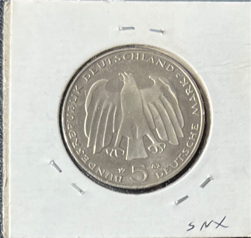 1983 Germany 5 Mark Coin  coin collectible - Main Image 2
