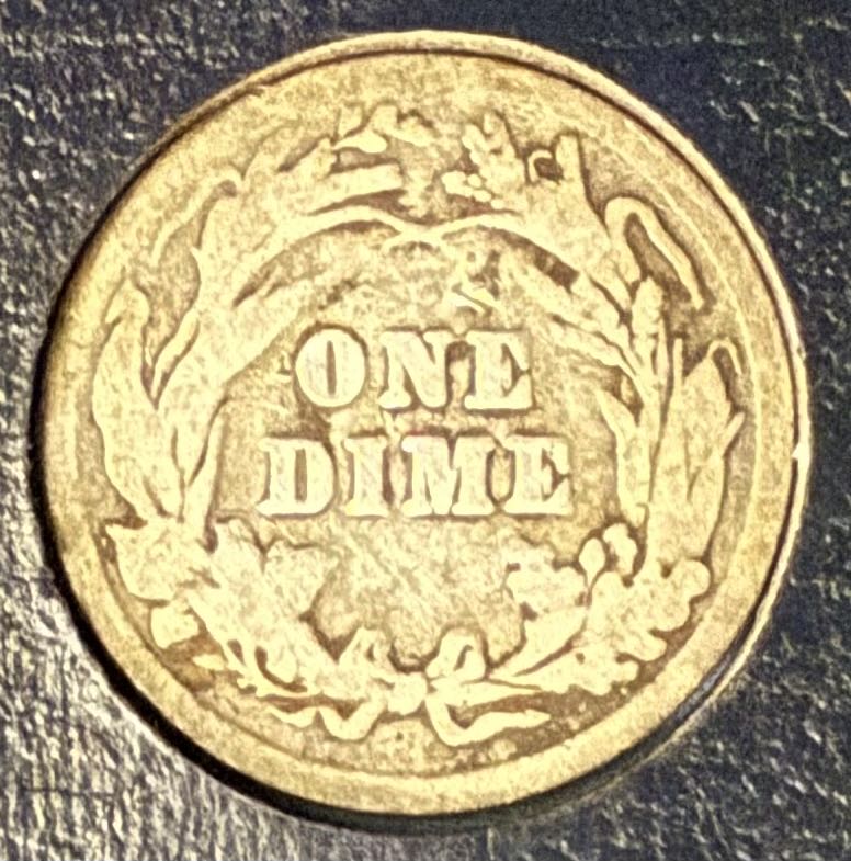 1900 Barber Dime  coin collectible - Main Image 2