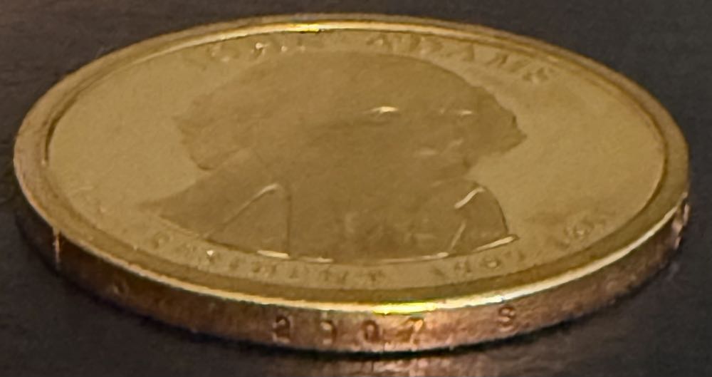 E. 2007 S Adams Proof Dollar  coin collectible - Main Image 3