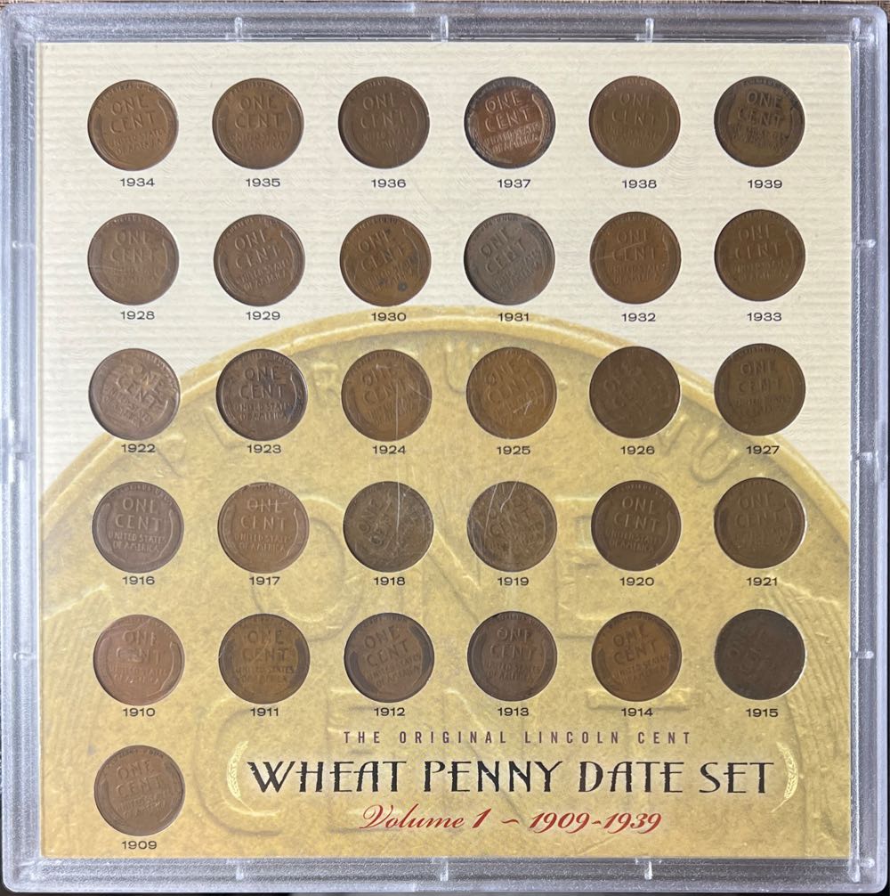 The Original Lincoln Cent Wheat Penny Date Set  coin collectible - Main Image 2